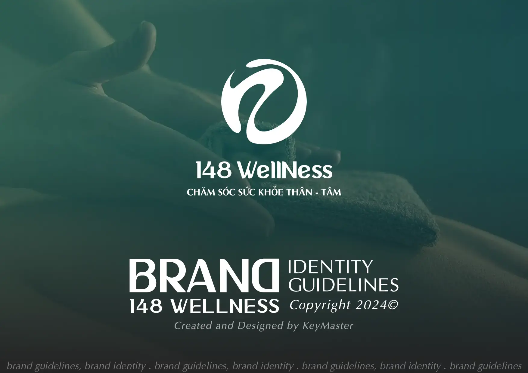 148 WellNess, trang 1: bìa bộ hướng dẫn nhận diện 148 WellNess.