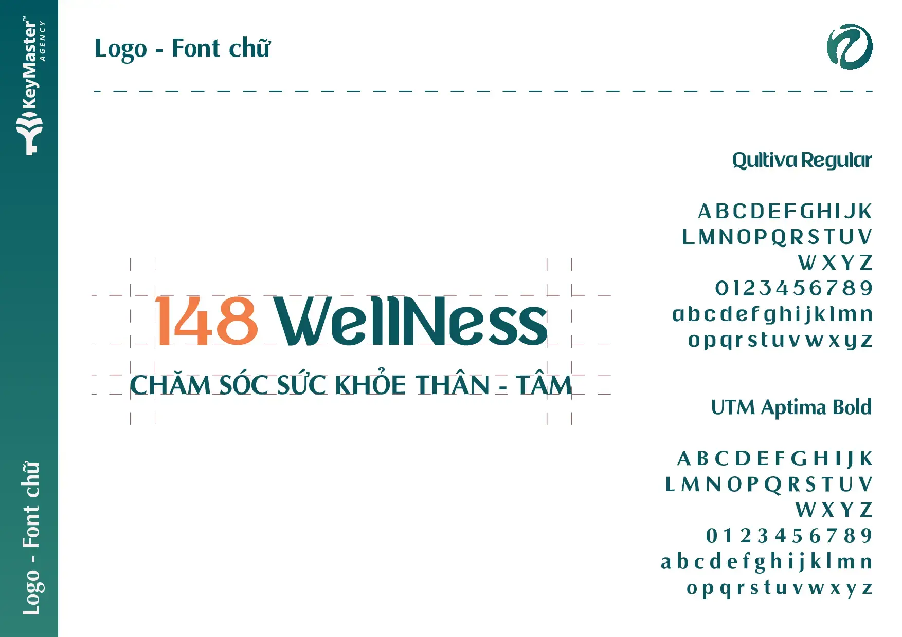 148 WellNess, trang 8: font chữ thương hiệu.